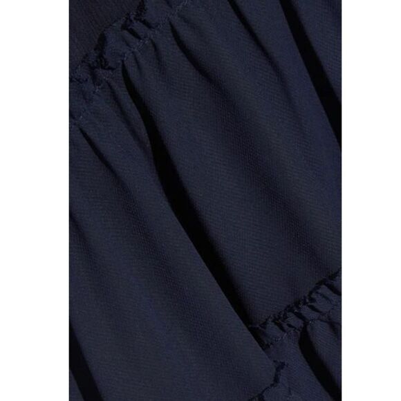 Alice + Olivia Zoey Ruffled Sapphire Tunic Dress in Navy Blue Size L - Picture 13 of 16